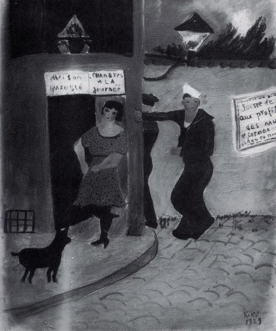 Kiki. Une prostituée et des marins devant un meublé 1929. Peinture.jpg 001