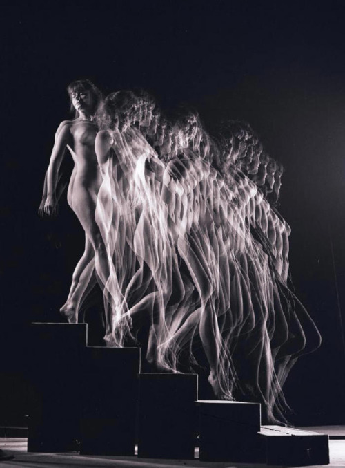     Nude Descending by Gjon Mili, a photographic rendering of Marcel Duchamp’s Nude Descending a Staircase No. 2