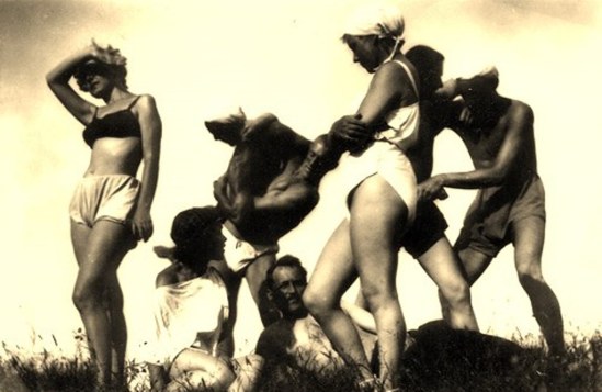 Alexander Grinberg. The Theatre of Meyerhold 1920. Via russianphotographs