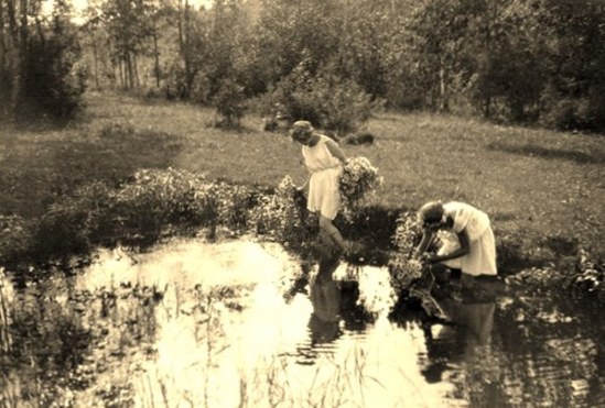 Alexander Grinberg12. The antique theatre in Russian estate 1920. Via russianphotographs.net