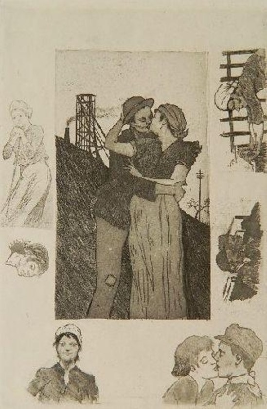 Armand Rassenfosse.Le Baiser Du Porion 1892