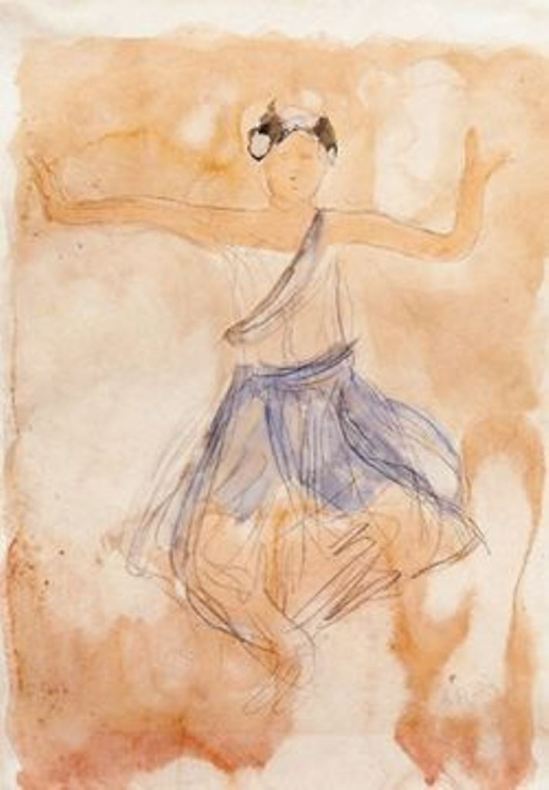 Auguste Rodin. Danseuse cambodgienne bleue  1906-1907