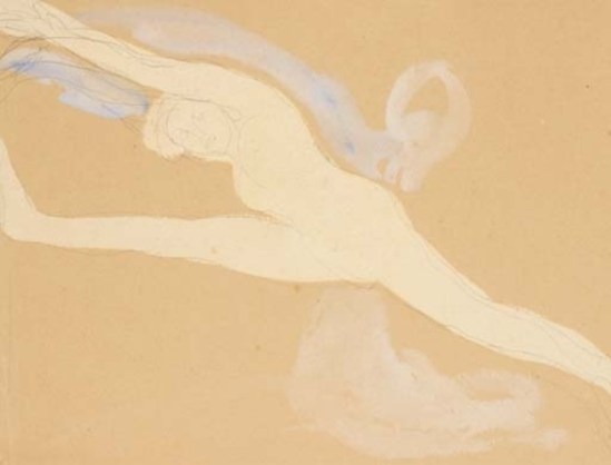 Auguste Rodin. Une danseuse faisant le grand écart
