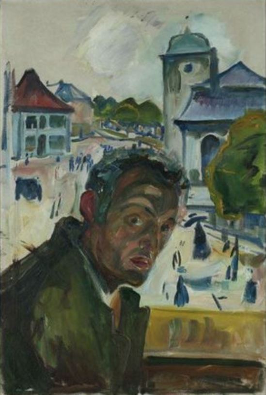 Edvard Munch. Autoportrait à Bergen - 1916 (53 ans) - Huile sur toile