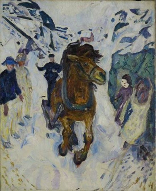 Edvard Munch. Cheval au galop - 1910-1912 - Huile sur toile