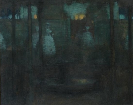 Edward Steichen. Moonlight in the Garden at Versailles 1902. Oil on canvas. Via mutualart
