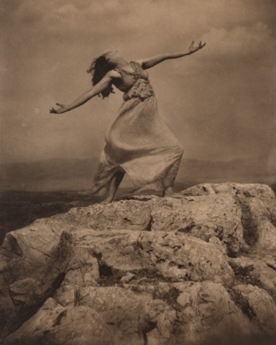 Edward Steichen. Therese Duncan on the Acropolis 1921. Via allartnews