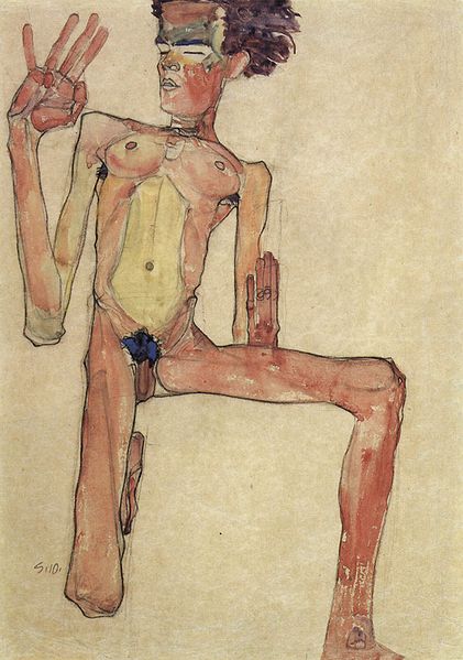 Egon Schiele. Autoportrait9 1910