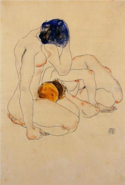 Egon Schiele. Two friends 1912