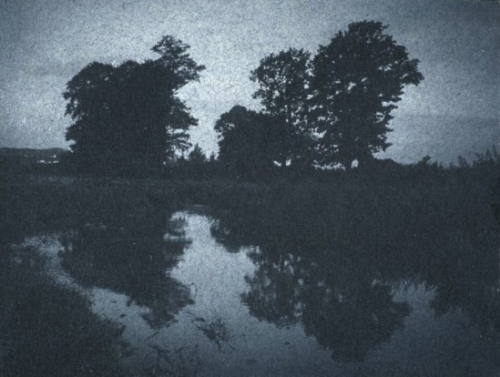 Frantisek Drtikol. Trees reflected in the water c. 1901-1907