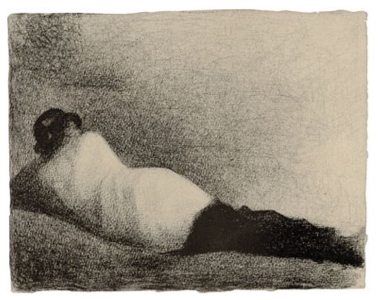 Georges Seurat. L'homme couché 1883-1884