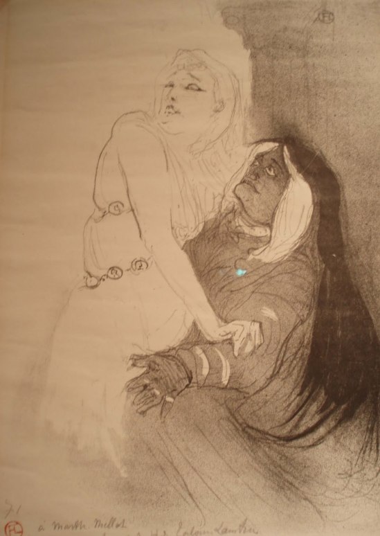 Henri de Toulouse Lautrec, Portrait of Sarah Bernhardt in Phèdre 1893