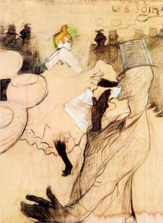 Henri de Toulouse-Lautrec. The Goulue and Valentin, the boneless one 1891
