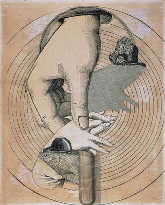 Joseph Cornell. Untitled (Fish and Hands) 1933 Via artnet