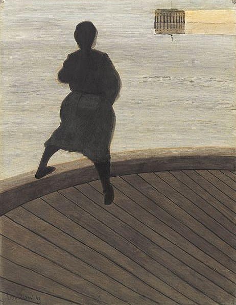 Léon Spilliaert.Femme de pêcheur sur le pont 1909
