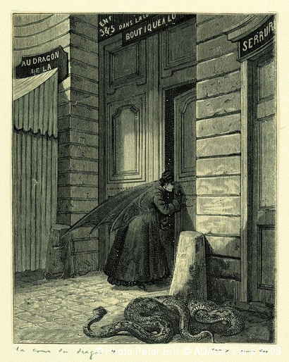 Max Ernst. Collage tiré de Une semaine de bonté. La cour du dragon 4 1933 Via RMN