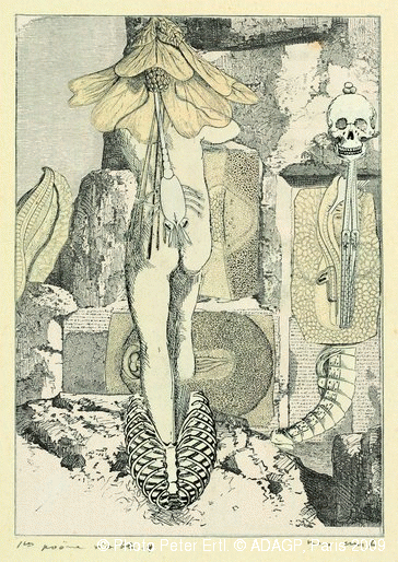 Max Ernst. Collage tiré de Une semaine de bonté. Premier poème visible 4 1933 Via RMN