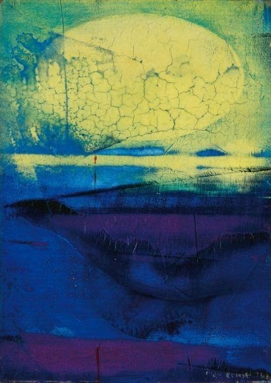 Max Ernst. Le soleil se déguisait 1963.Huile sur toile