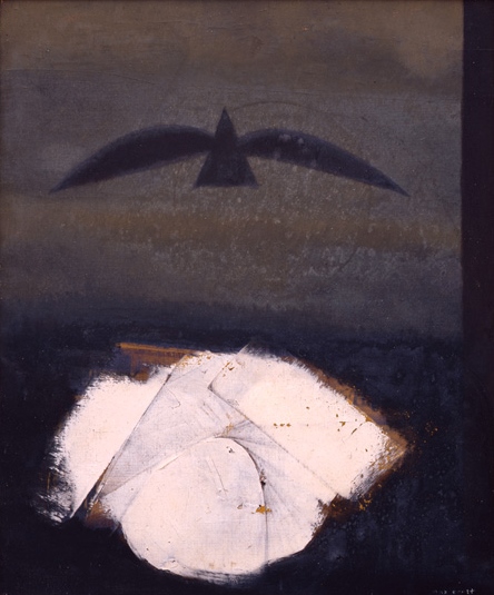 Max Ernst. Le tombeau du poète, après moi le sommeil 1968. Huile sur toile