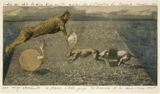 Max Ernst. vers 1920 Gouache, crayon et reproductions de photos découpées et collées sur papier Via RMN