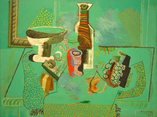 Pablo Picasso. Green still life 1914