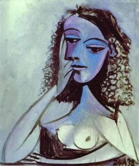 Pablo Picasso, Portrait of Nusch Eluard, 1938, Oil on canvas