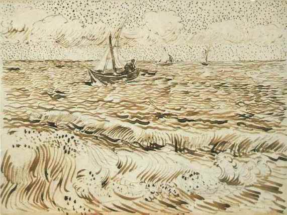 Vincent van Gogh.Fishing Boat at Sea 1888
