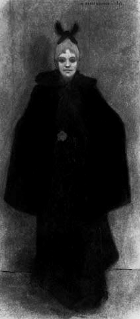 Armand Rassenfosse. Femme en robe noir 1893