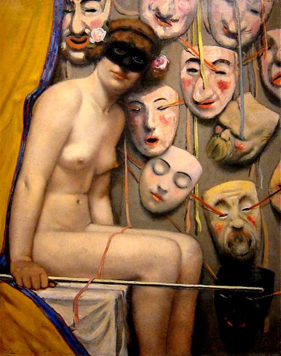 Armand Rassenfosse. La marchande de masques 1917