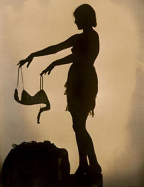EDWIN BOWER HESSER PIN-UP PHOTO MACK SENNETT GIRL 1920 SILHOUETTE SEXY Via ebay