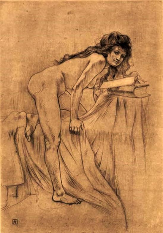 Armand Rassenfosse. La jeune sorcière 1897