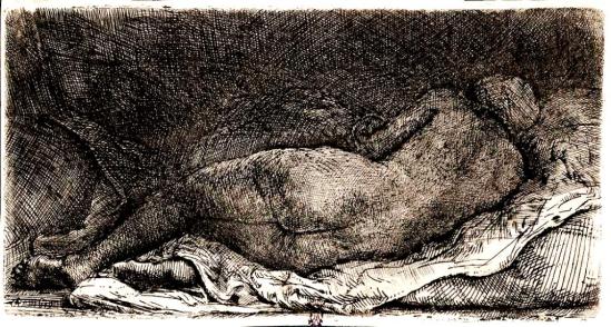 Rembrandt. La négresse couchée 1658