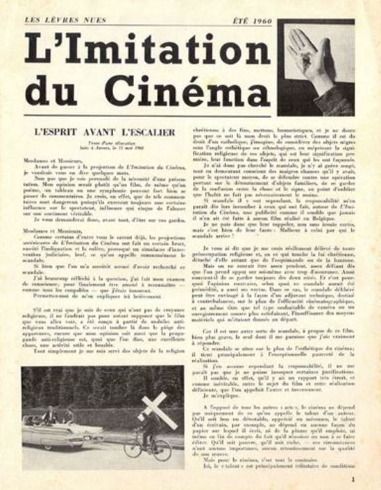 Leo Dohmen1. L'imitation du cinéma