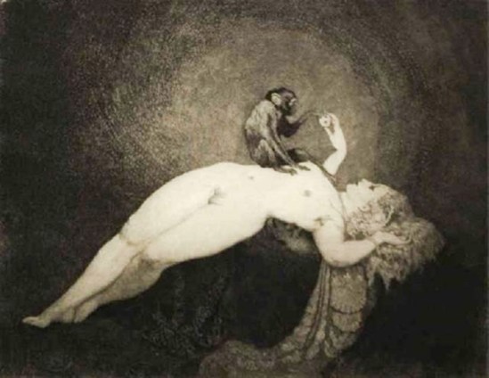 Norman Lindsay. Julia's monkey 1920