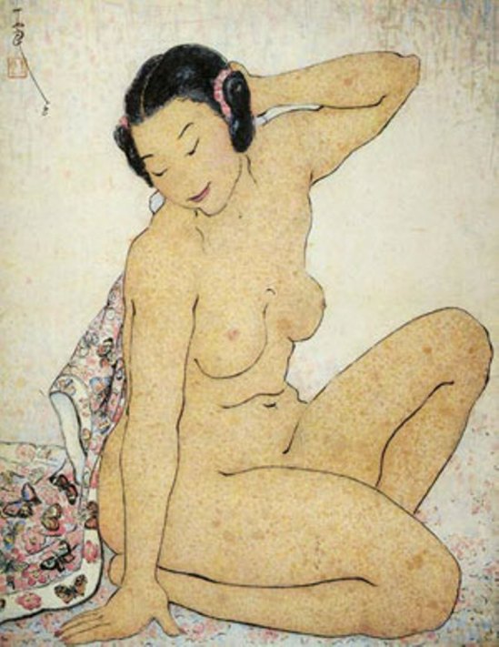 Pan Yuliang. Woman with a scarf