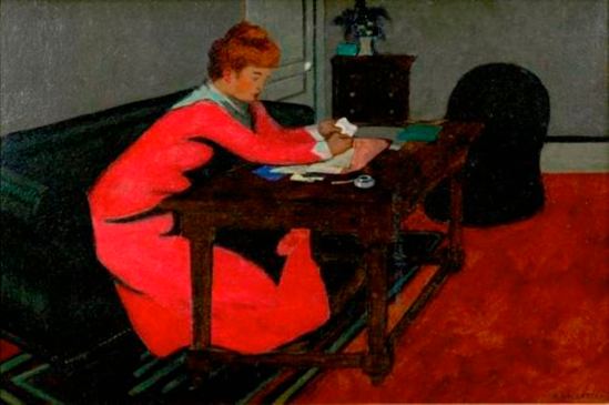 Félix Valloton. Misia à son bureau 1897