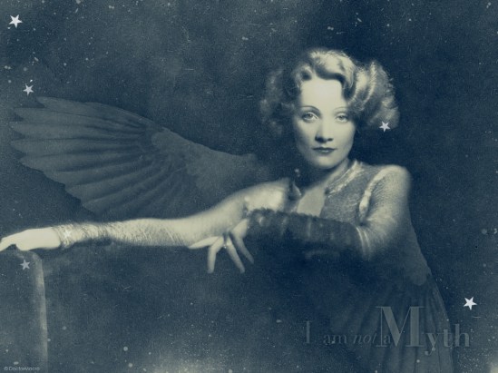 Sylvie's wallspaper. Marlene Dietrich. I'm not a myth Via doctormacro