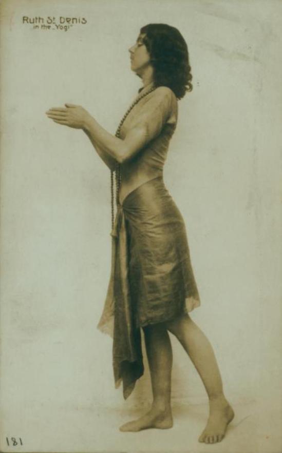 Ruth St. Denis in The Yogi. (1906) Via nypl