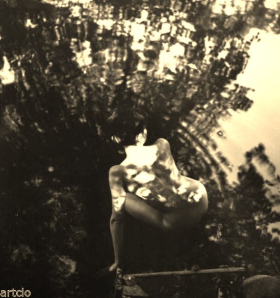 Zdenka Virta. Nu à l'étang 1966 Via ebay