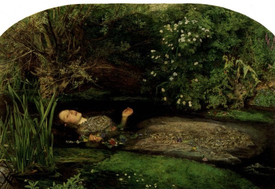 John Everett Millais. La mort d'Ophélie 1852