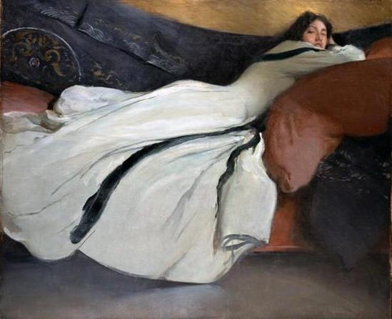 John White Alexander. Repose 1895. Oil on canvas 132.7 cmx 161.6 cm