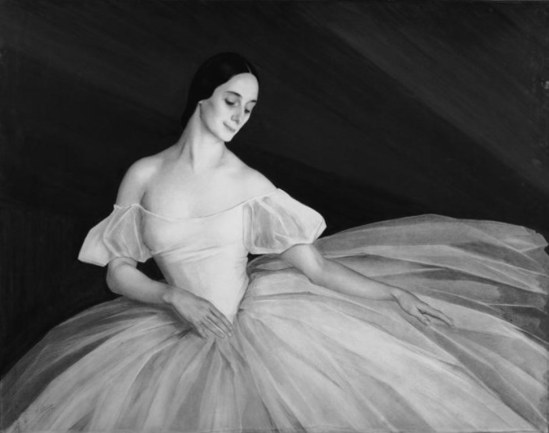 Sorine Savely Abramovitch. Portrait de la danseuse Anna Pavlova 1922. Crayon (dessin), fusain, gouache, huile sur papier
