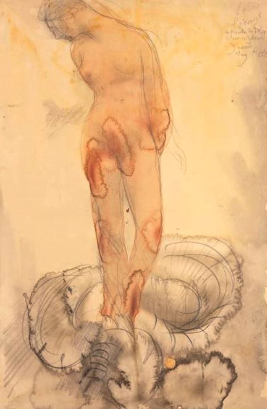 Auguste Rodin. Lotus ou l'orage vers 1900