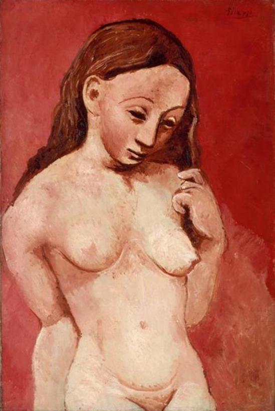 Pablo Picasso. Nu sur fond rouge 1905-1906