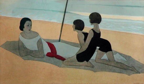 André Édouard Marty. A l'ombre du parasol