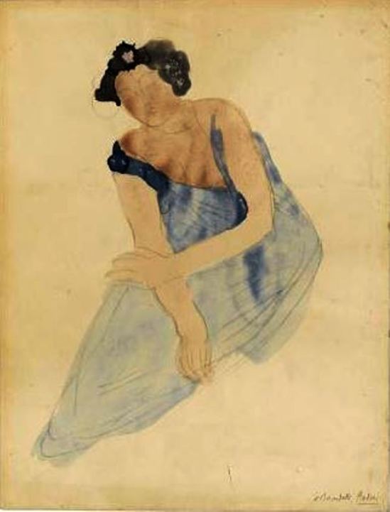 Auguste Rodin. Femme assise en bleu