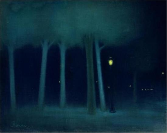 József Rippl-Rónai. A park at night 1895