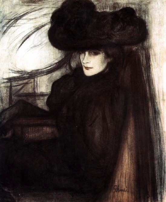 Jozsef Rippl-Ronai. Lady with black veil 1896