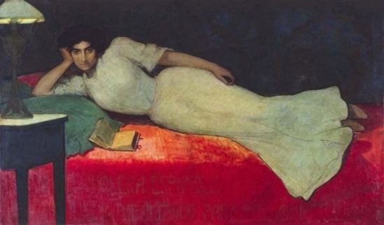 Julio Romero de Torres.  Reading  1901