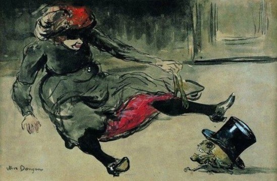 Kees van Dongen. Absinthe drinker on a street 1902